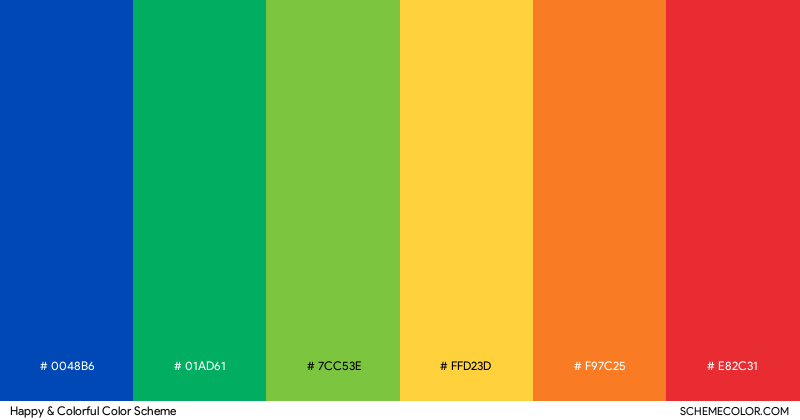 Happy & Colorful color scheme