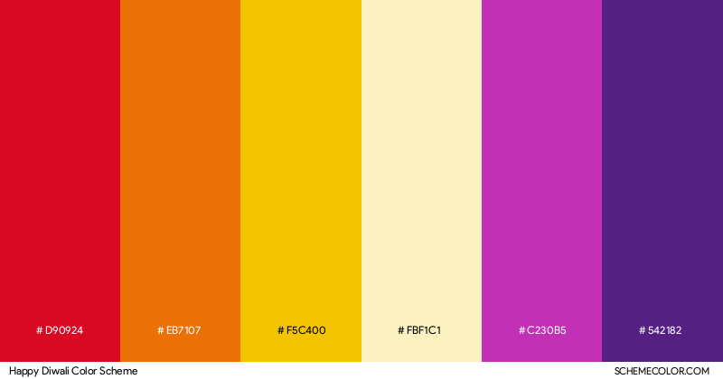 Happy Diwali color scheme