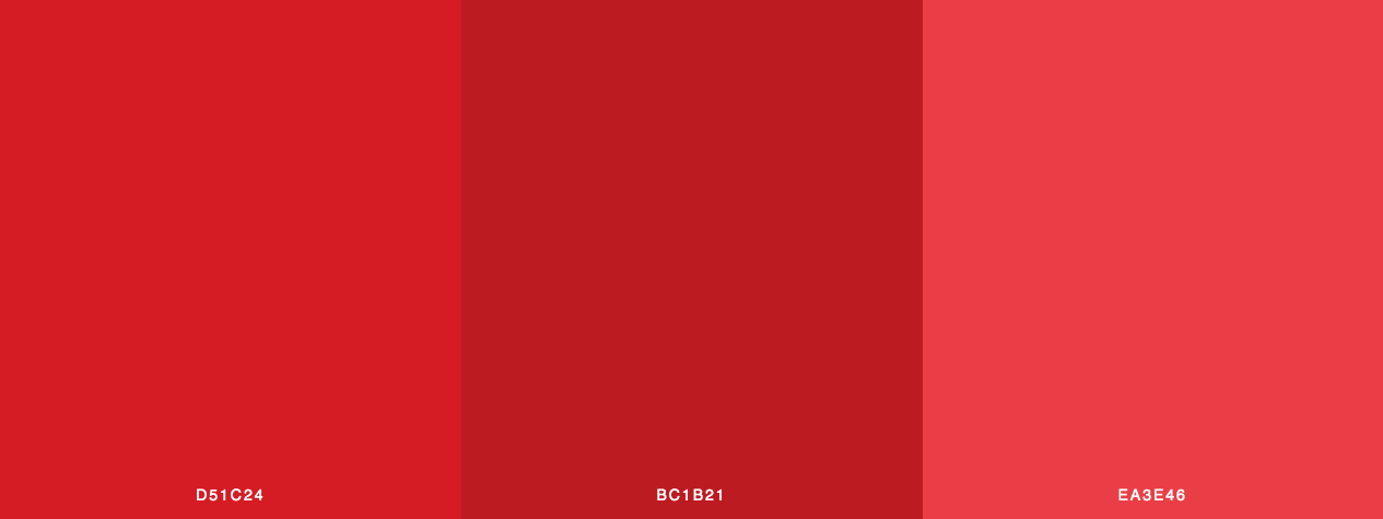 Happy Valentine color palette with red shades