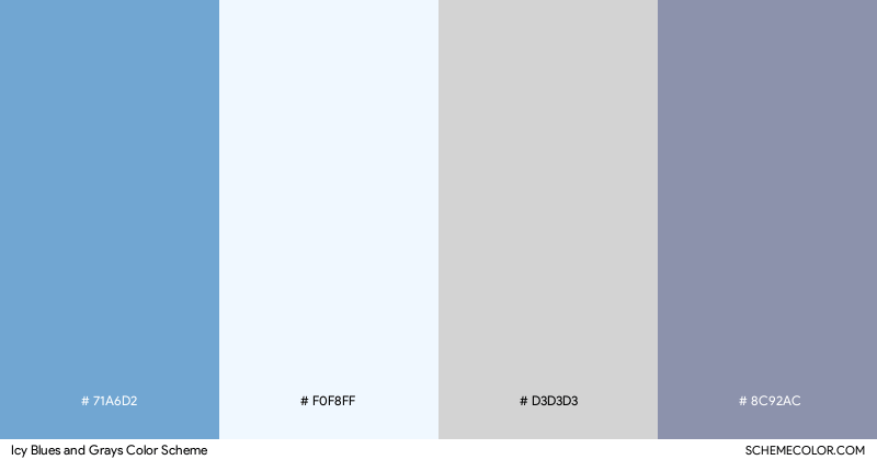 Icy Blues and Grays color scheme