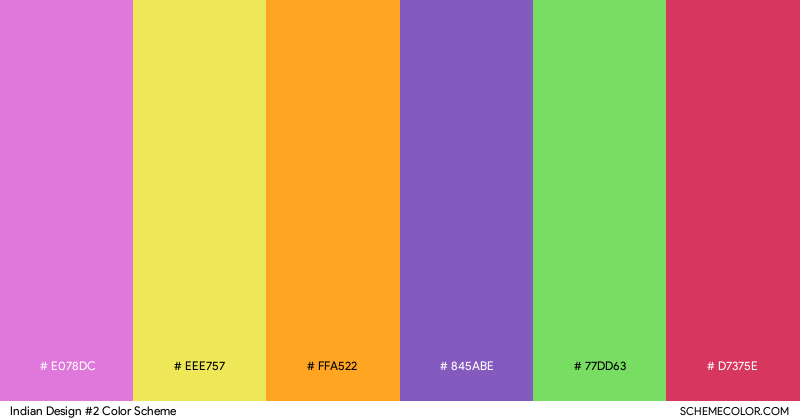 Indian Design #2 color scheme