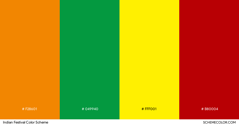 Indian festival color palette