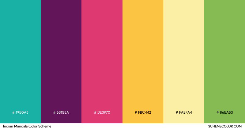 Indian Mandala color scheme