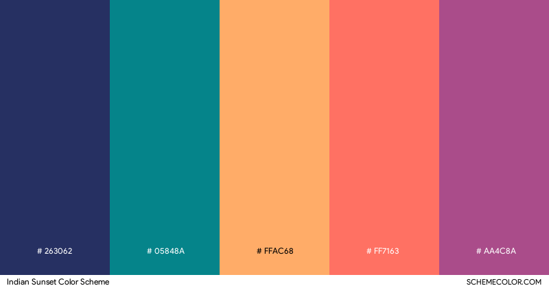 Indian Sunset color scheme