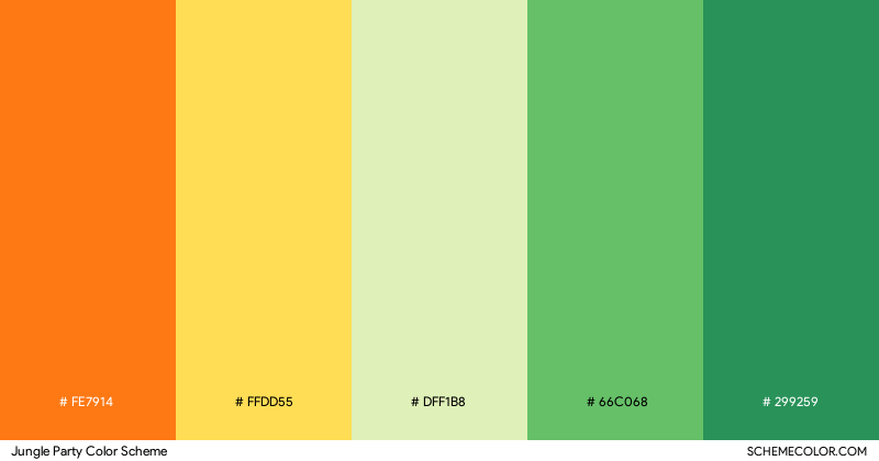 Jungle Party color scheme