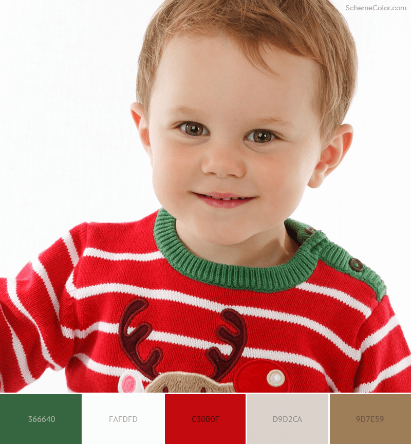 Kids Christmas Sweater color scheme