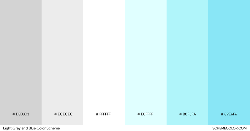 Light Gray and Blue color scheme