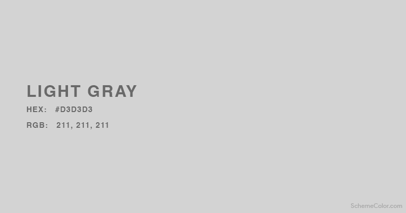 Light Gray color - Hex: #D3D3D3