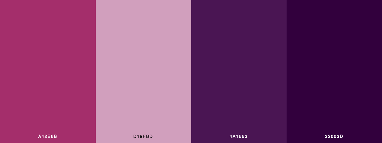 Love, fly me away color palette