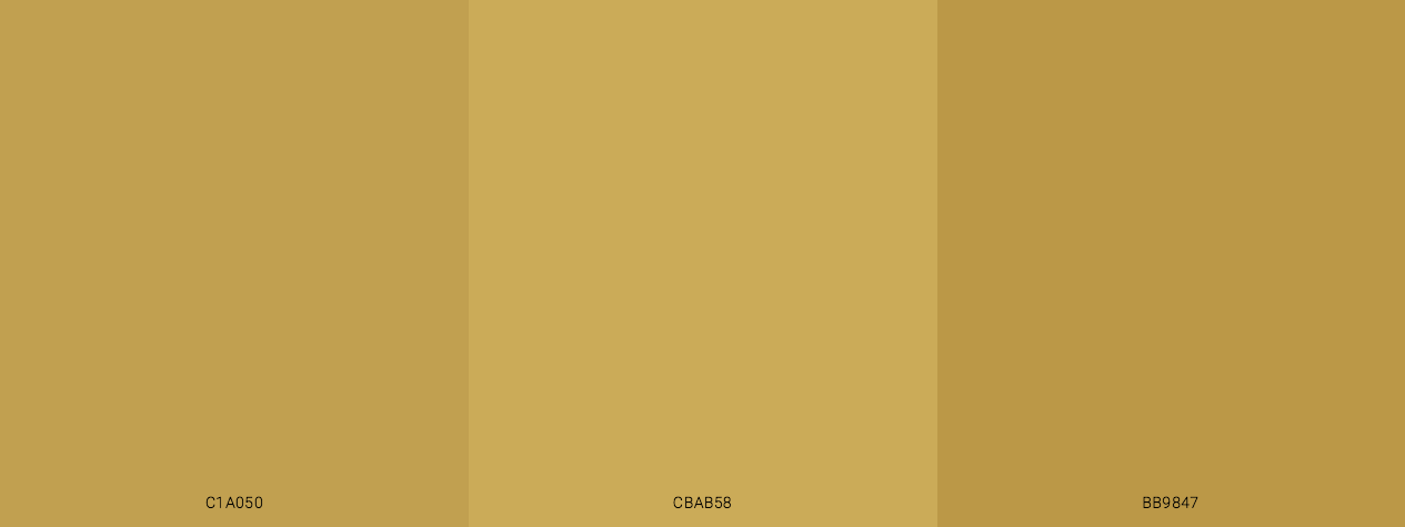 Matte Gold monochromatic color shades