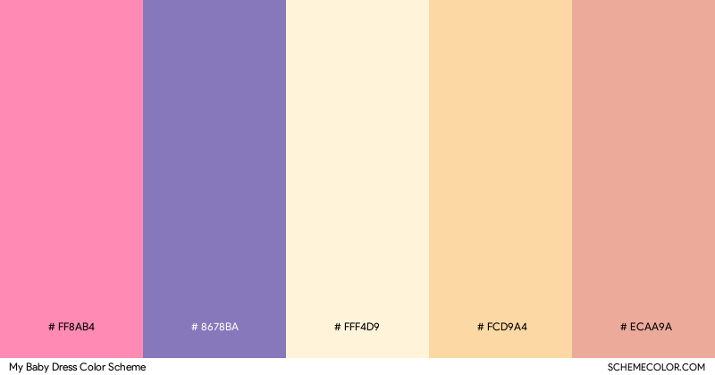 My Baby Dress color scheme