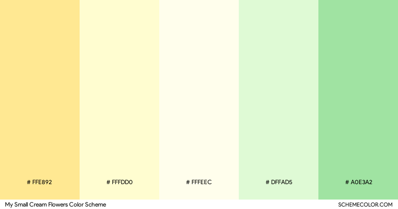 My Small Cream Flowers color scheme