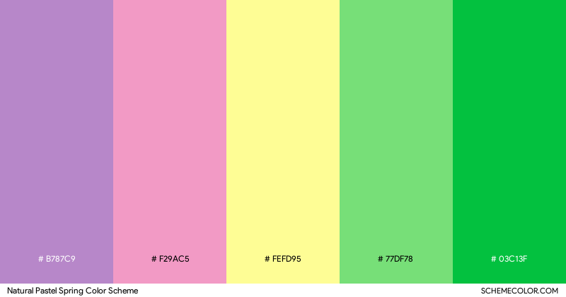Natural Pastel Spring color scheme