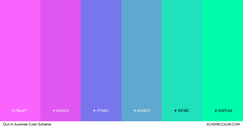 Out in Summer color scheme