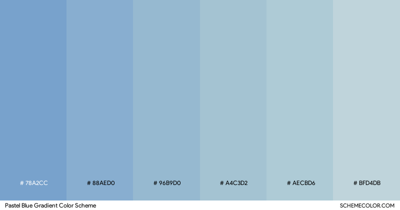 Pastel Blue Gradient color scheme