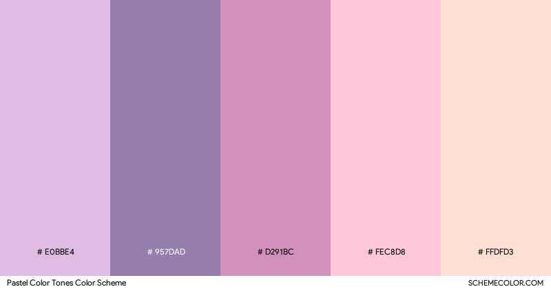 Pastel Color Tones color scheme
