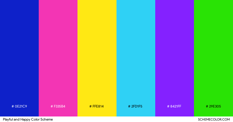 Playful and Happy color scheme