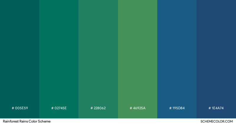 Rainforest Rains color scheme