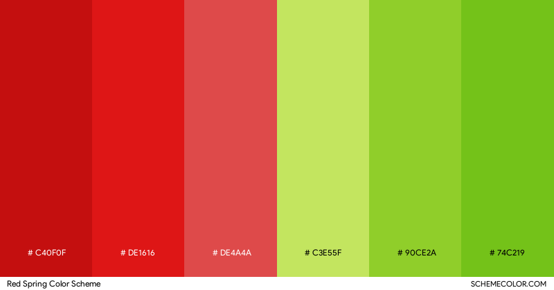 Red Spring color scheme
