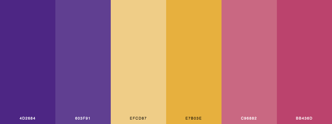 Royal valentine color palette