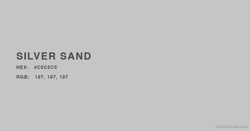 Silver Sand color - Hex: #C5C5C5