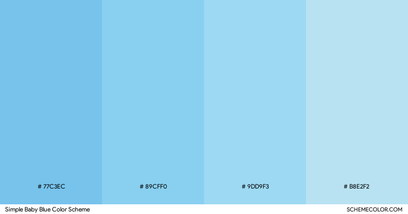 Simple Baby Blue color scheme