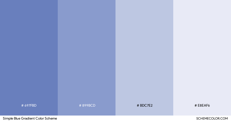 Simple Blue Gradient color scheme