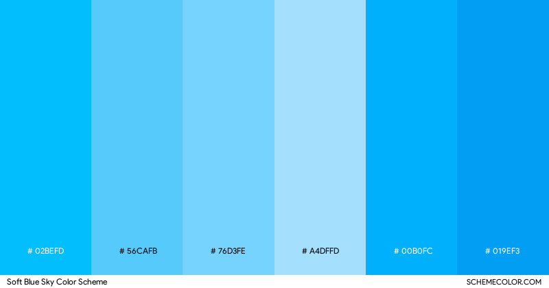 Soft Blue Sky color scheme