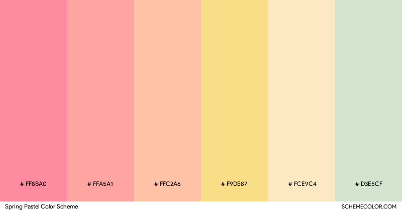 Spring Pastel color scheme