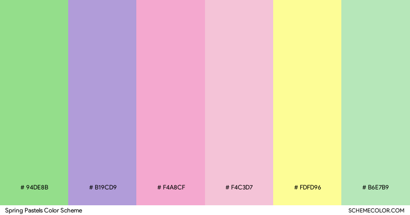 Spring Pastels color scheme