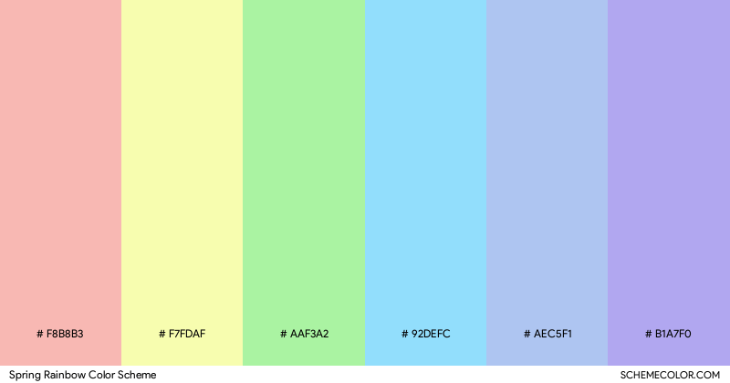 Spring Rainbow color scheme