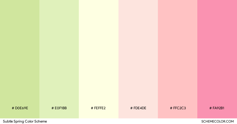 Subtle Spring color scheme