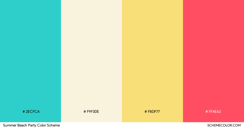 Summer Beach Party color scheme