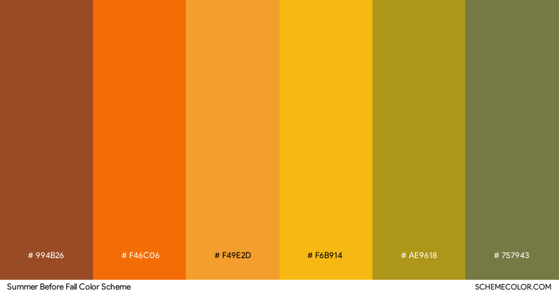 Summer Before Fall color scheme