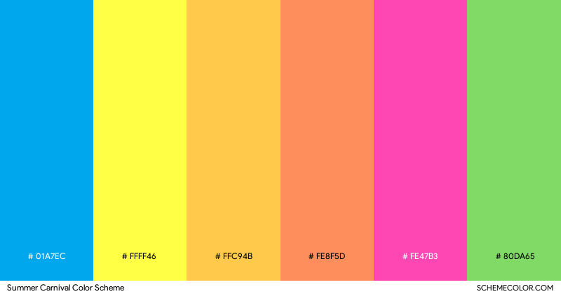 Summer Carnival color scheme