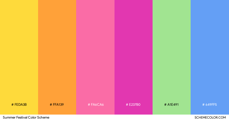 Summer Festival color scheme