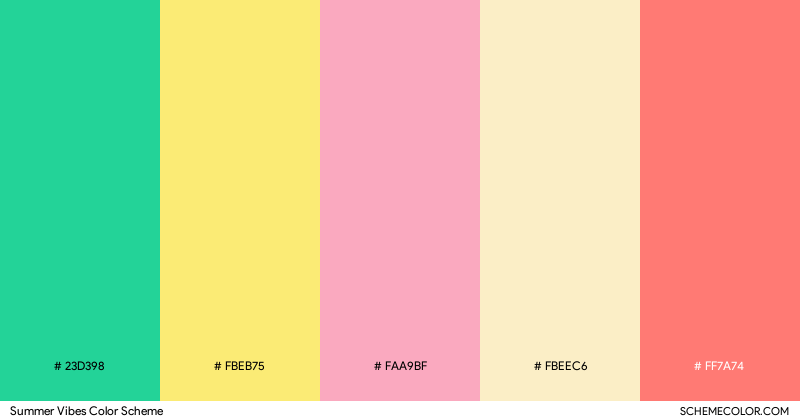 Summer Vibes color scheme