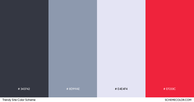Trendy Site color scheme