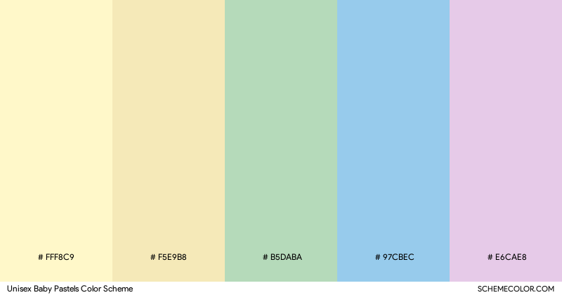 Unisex Baby Pastels color scheme