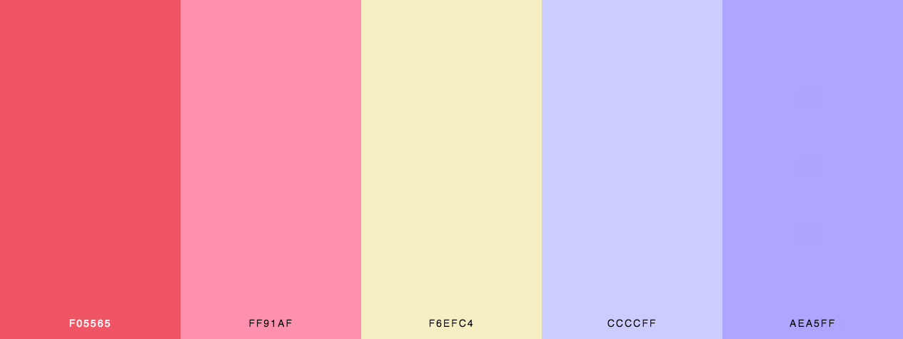 Valentine angel color palette