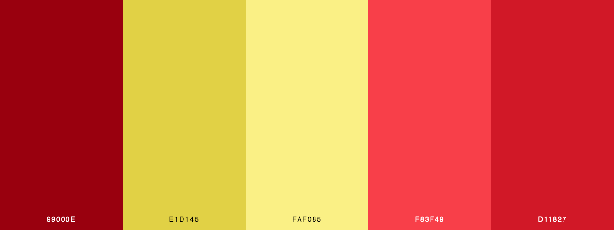Valentine gold color palette