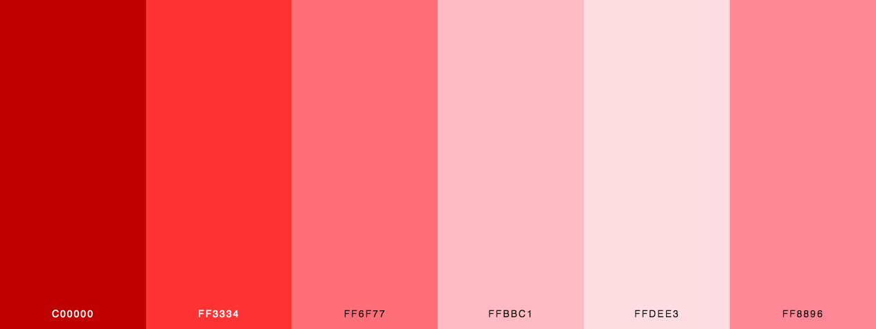 Special valentine color palette