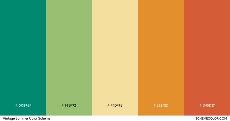 Vintage Summer color scheme