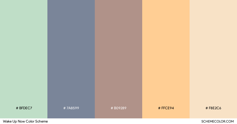 Wake Up Now color scheme