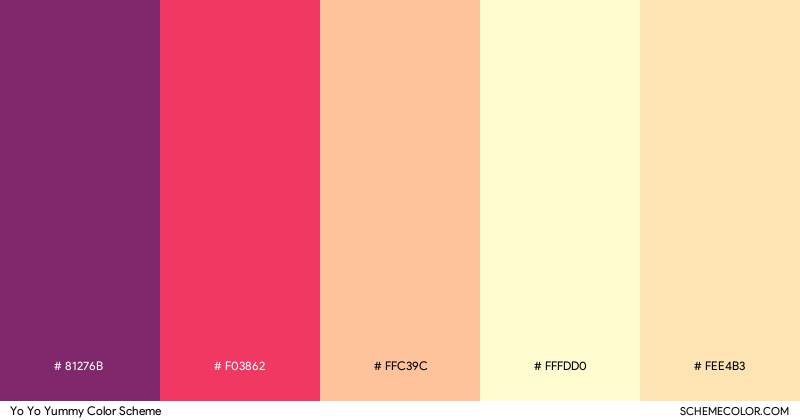 Yo Yo Yummy color scheme